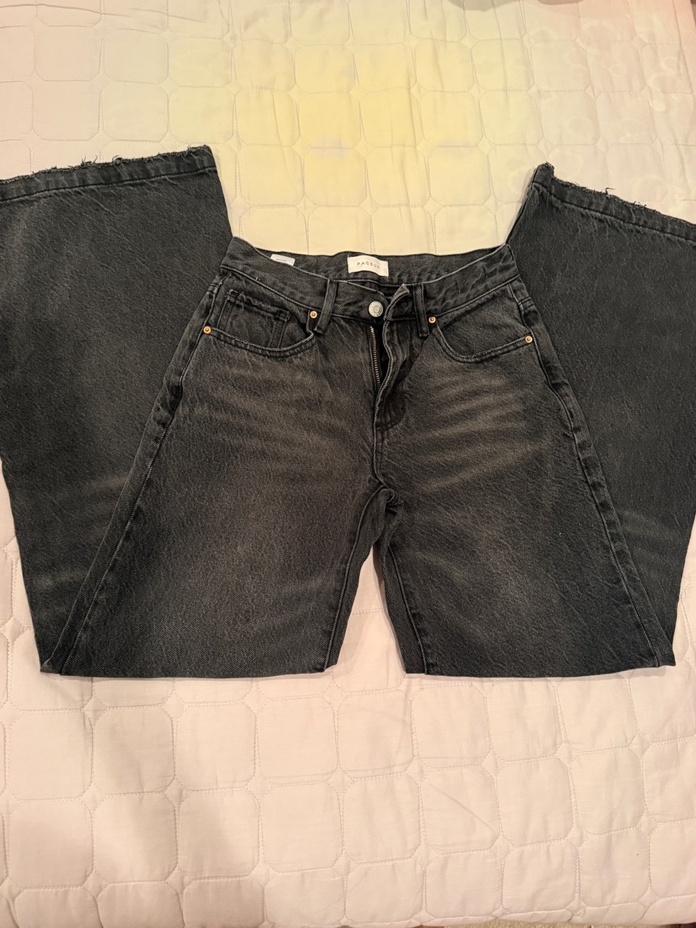 Classic Black High-Waist Straight Leg Jeans